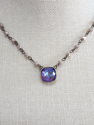 ARIA PURPLE PINK PANACHE NECKLACE