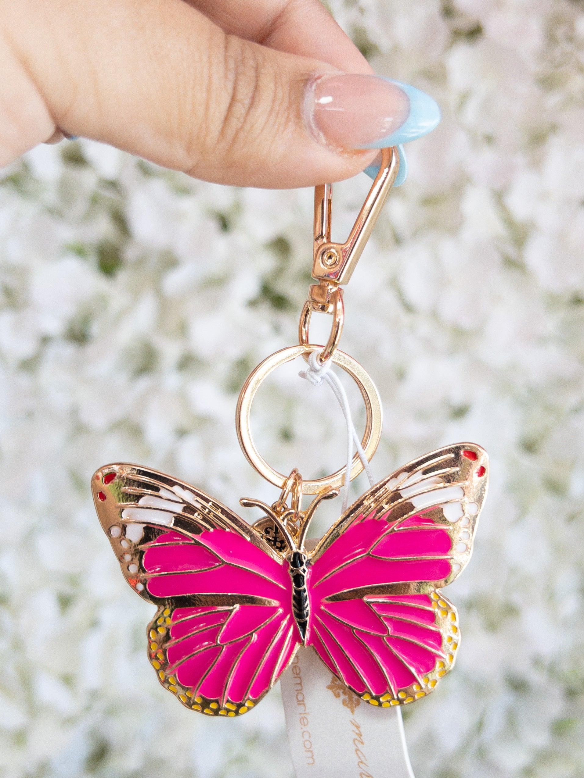 JANE MARIE KEYCHAIN PINK BUTTERFLY