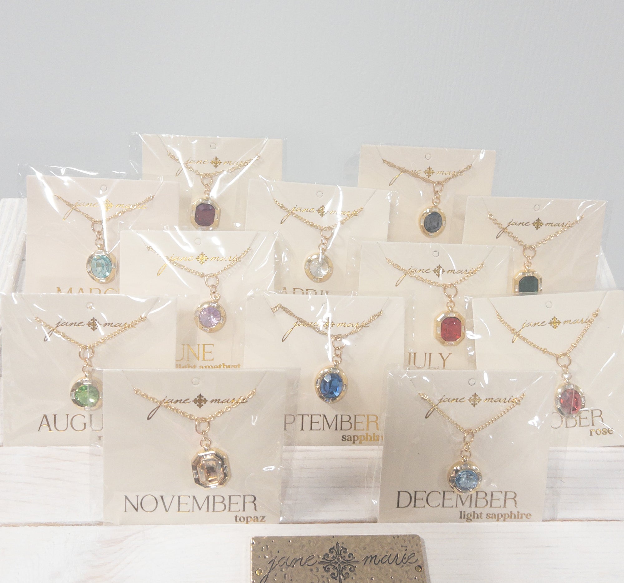 JANE MARIE BIRTHSTONE NECKLACES GEMS