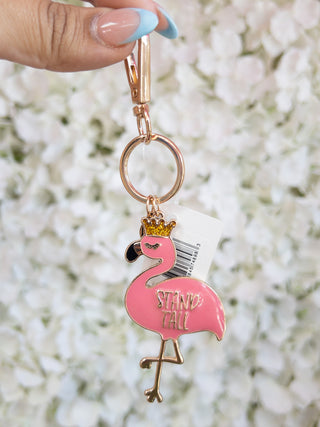 JANE MARIE KEYCHAIN STAND TALL FLAMINGO