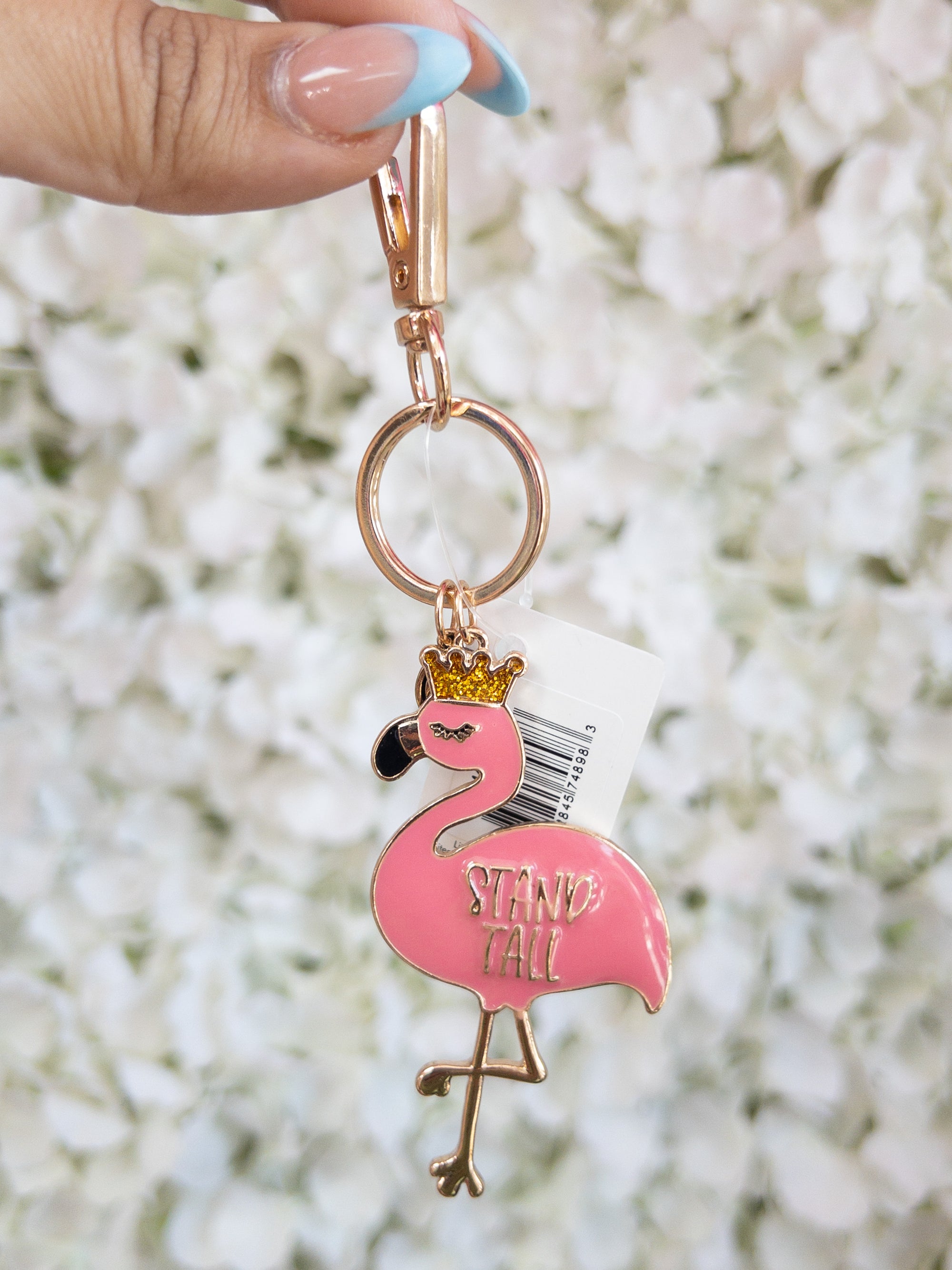 JANE MARIE KEYCHAIN STAND TALL FLAMINGO