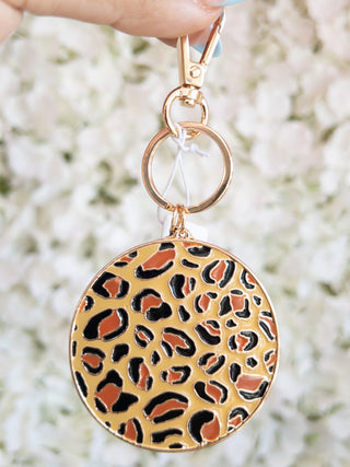 JANE MARIE KEYCHAIN LEOPARD CIRCLE