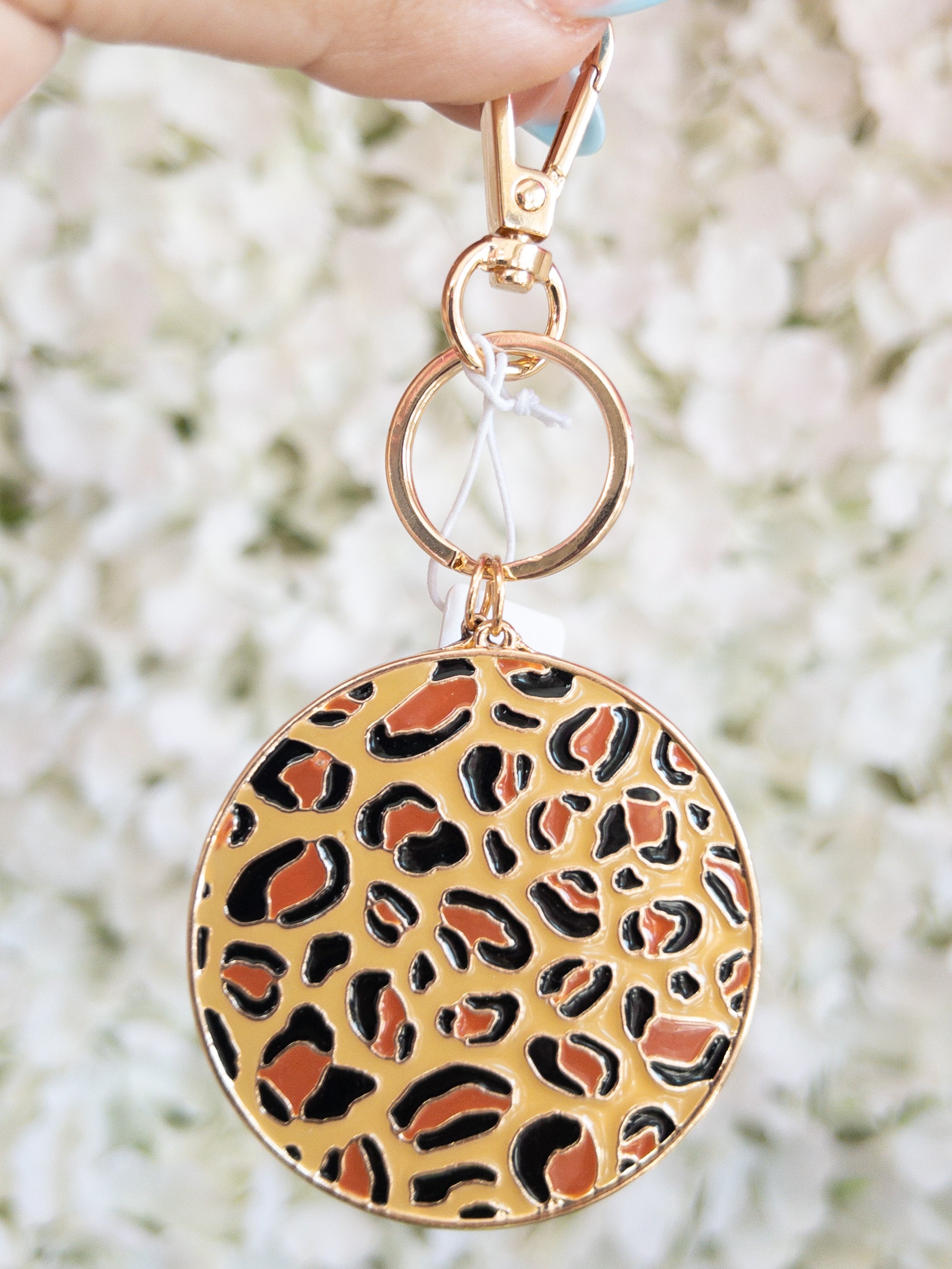 JANE MARIE KEYCHAIN LEOPARD CIRCLE