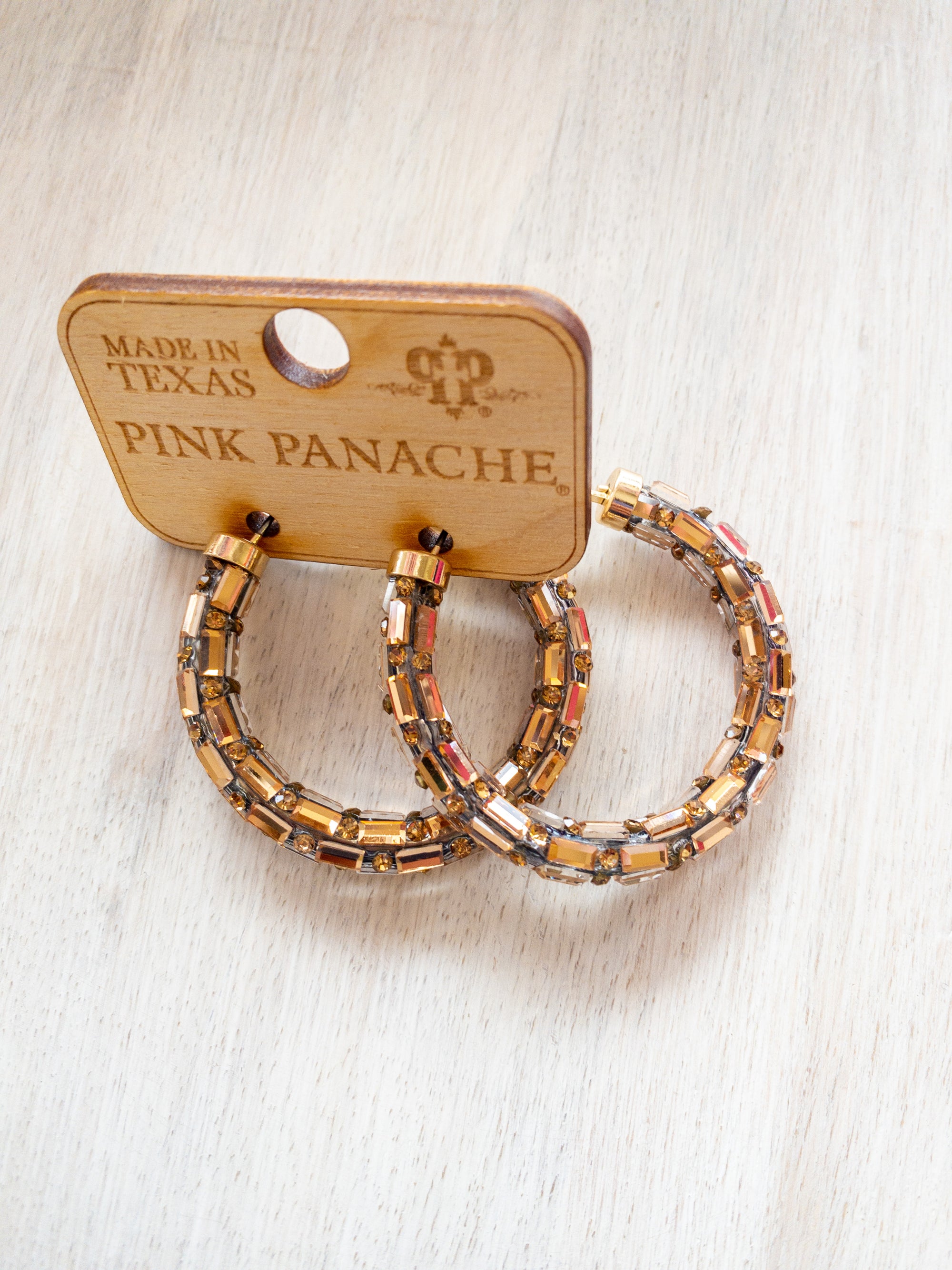 GOLDIE PINK PANACHE HOOPS