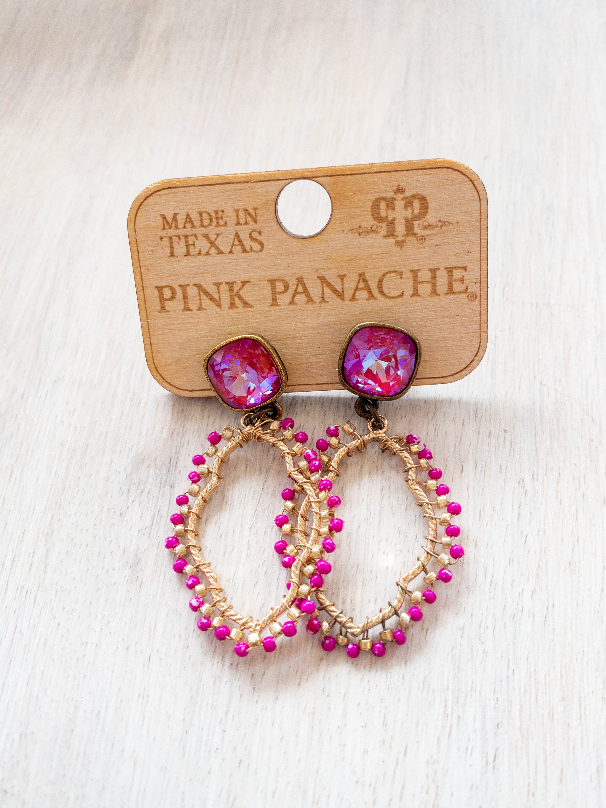 ROXANNE PINK PANACHE EARRINGS