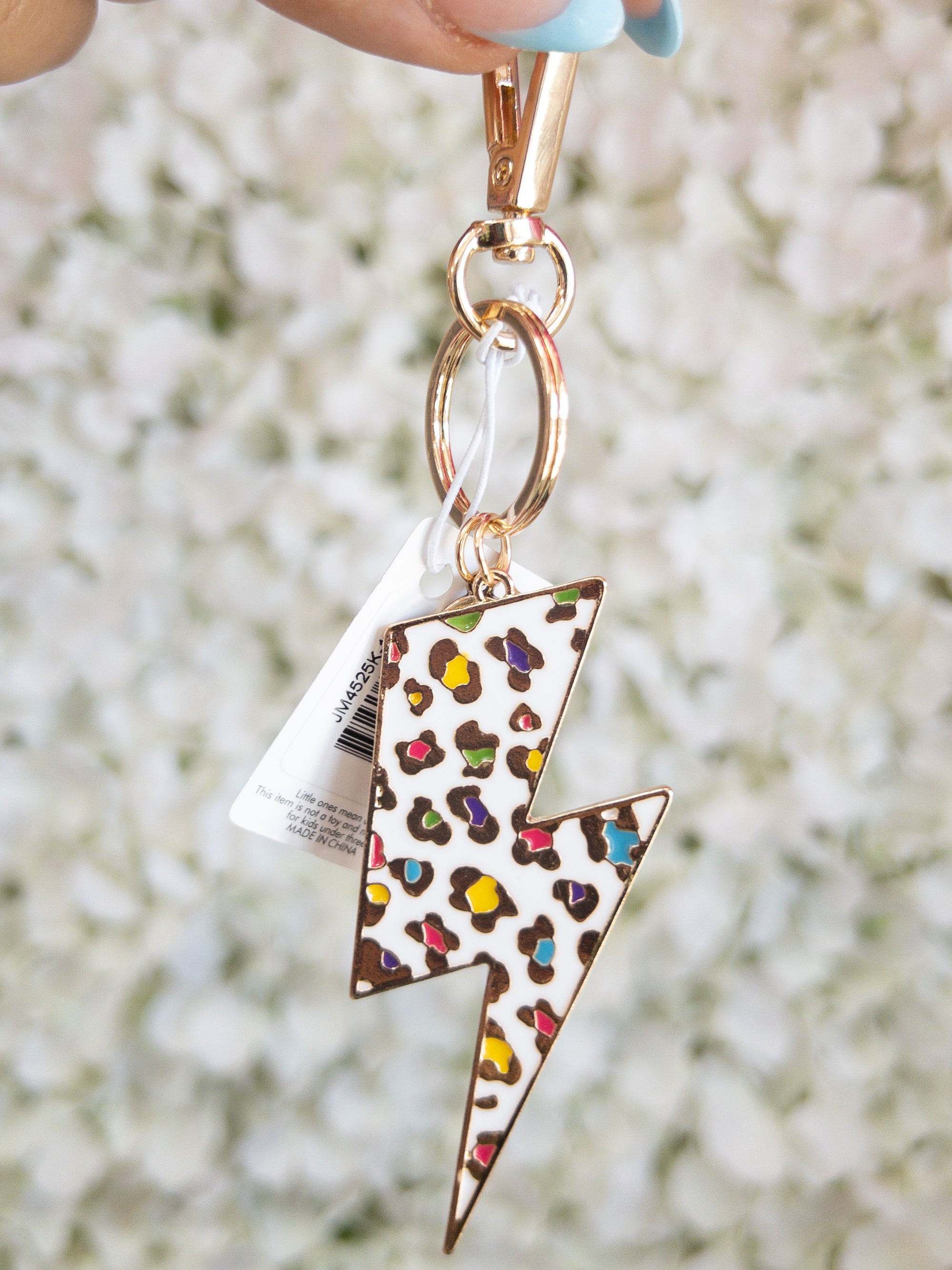 JANE MARIE KEYCHAIN MULTI LEOPARD LIGHTNING BOLT