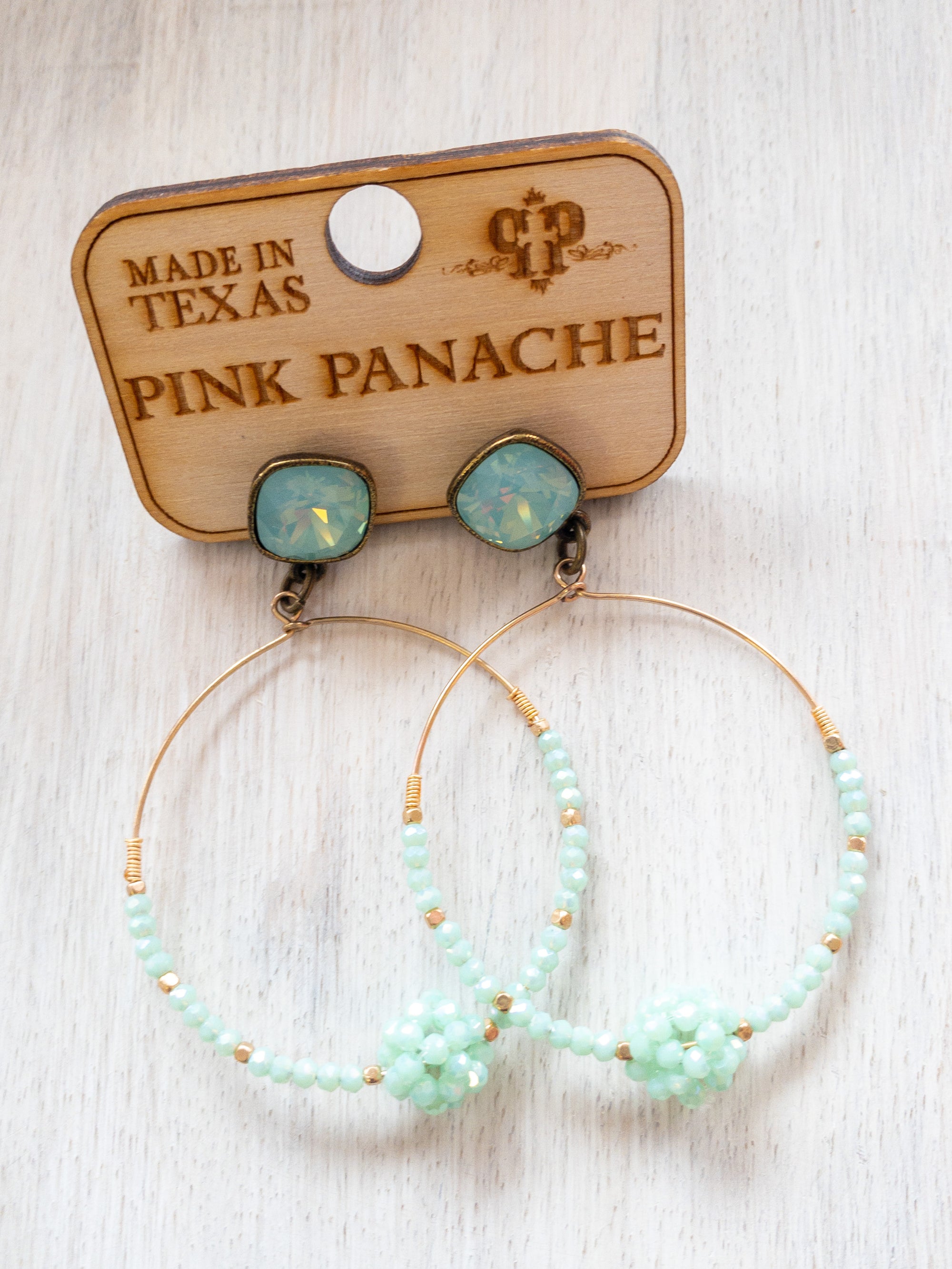 MINTY PINK PANACHE EARRINGS