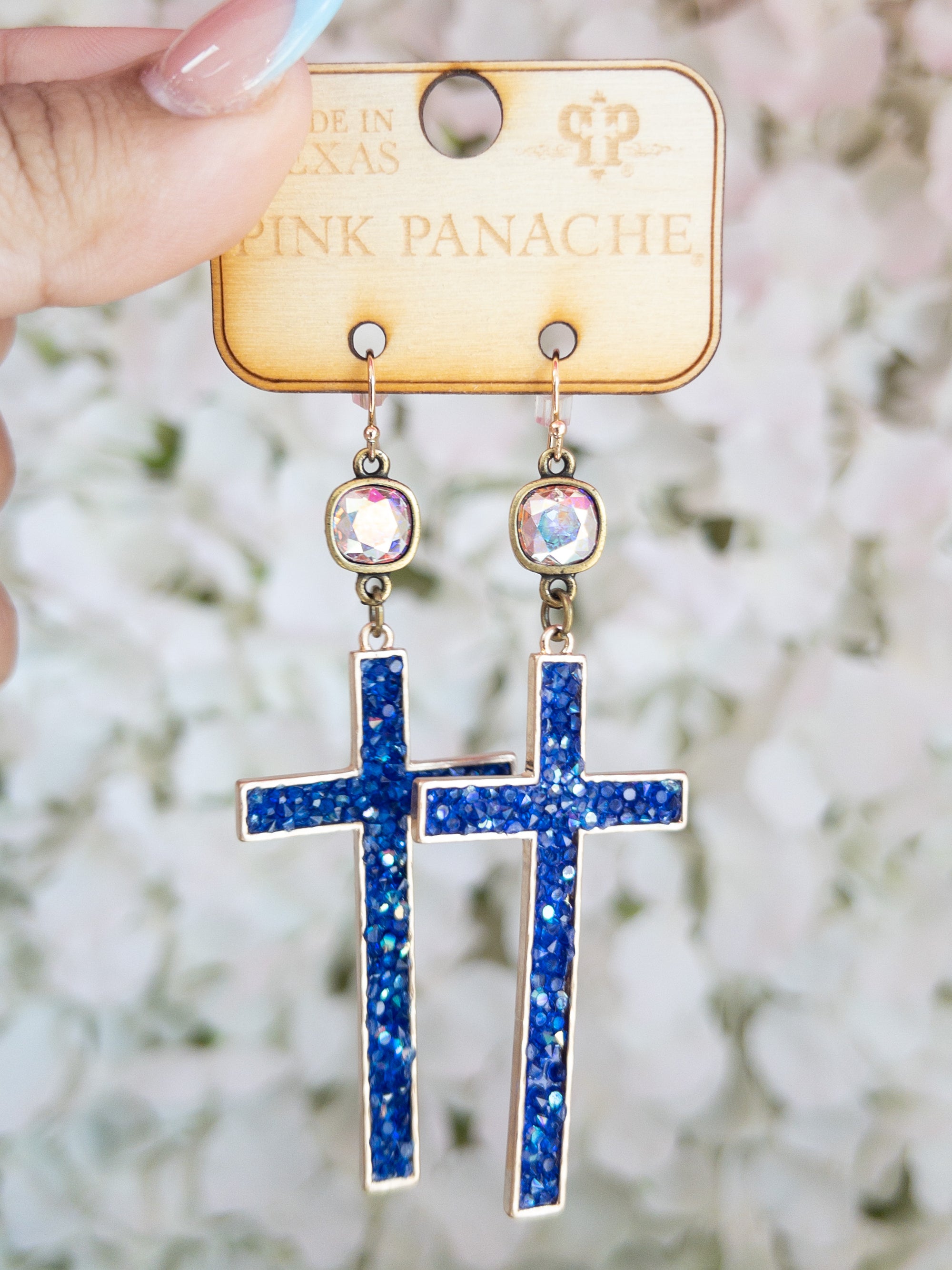 ROYAL BLUE CROSS PINK PANACHE DANGLES