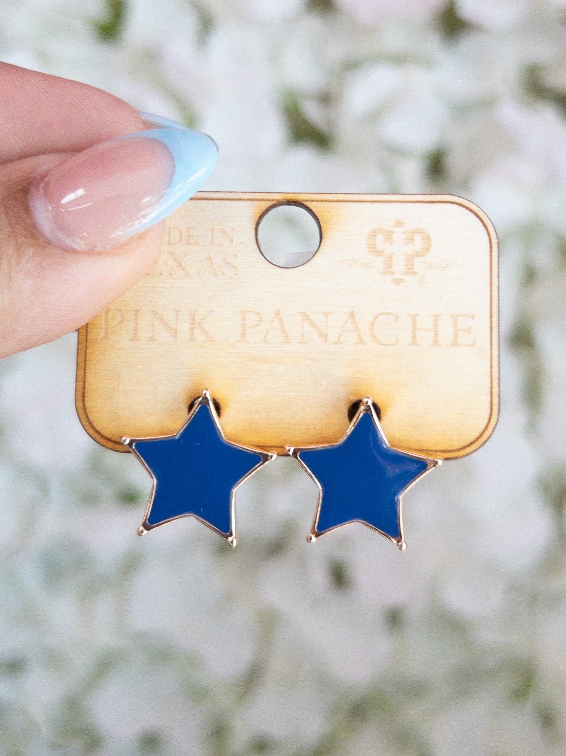 BLUE STAR PINK PANACHE STUDS