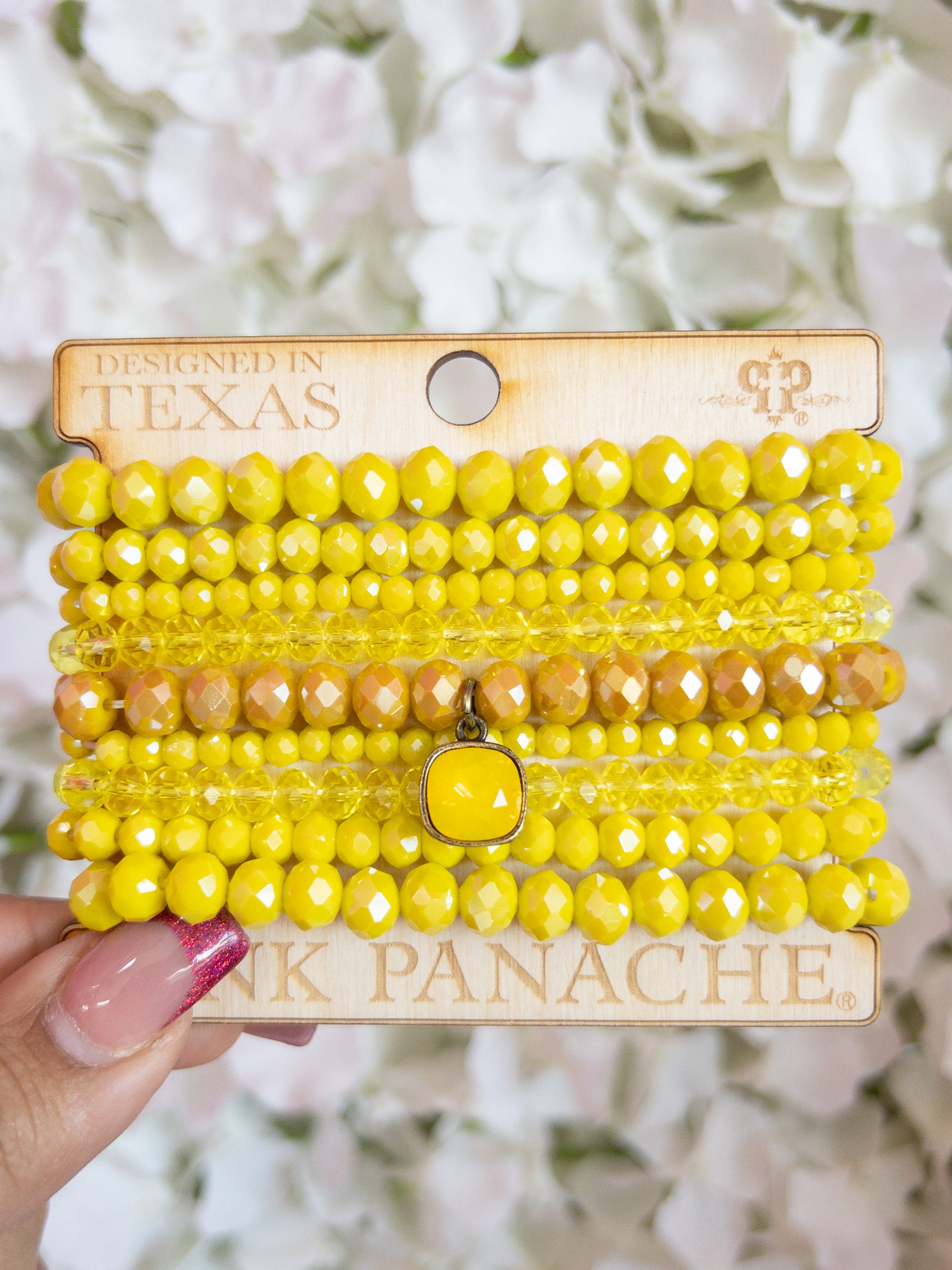 SUN YELLOW PINK PANACHE BRACELET SET