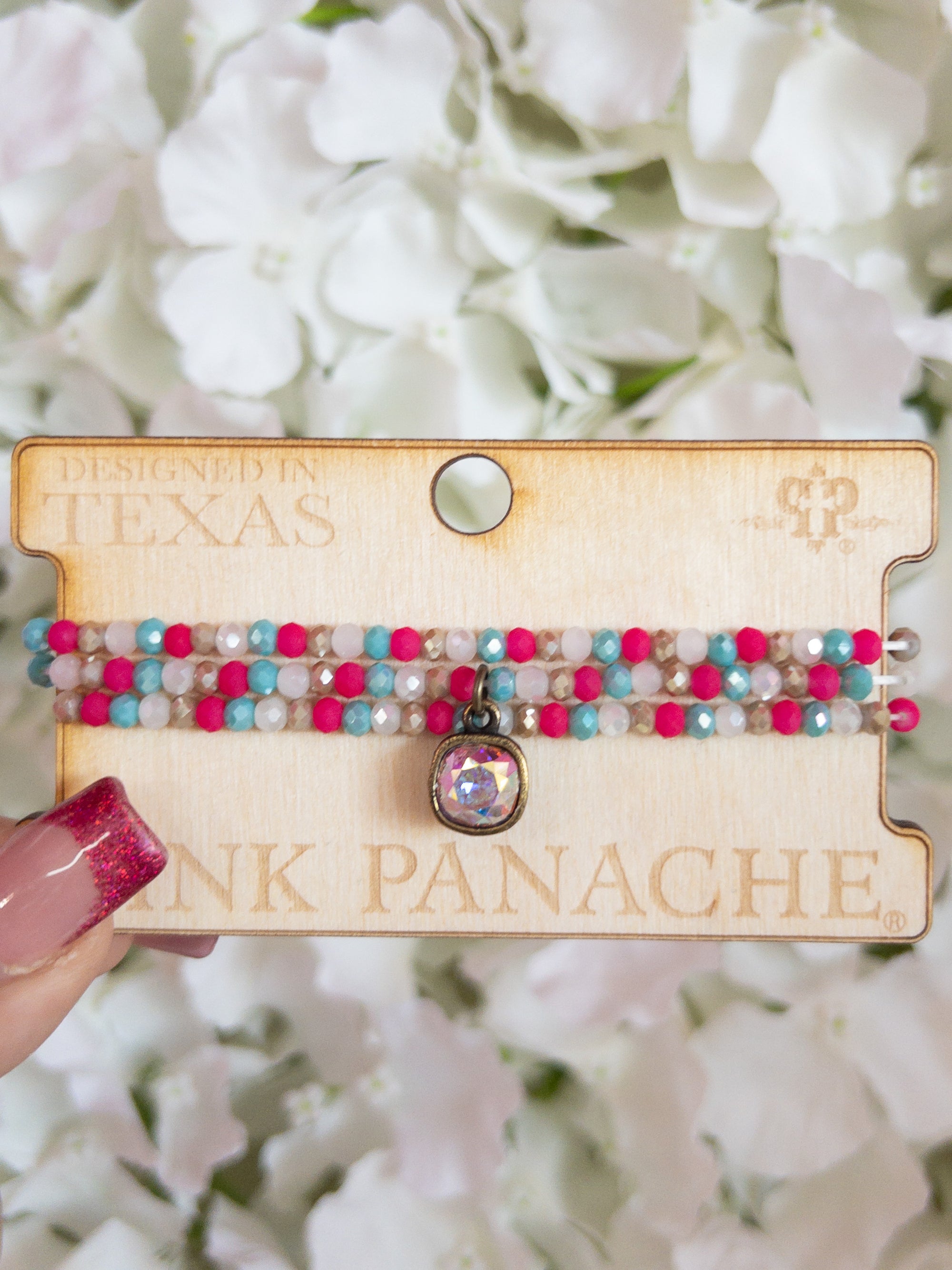 PINK TEAL PINK PANACHE BRACELET SET