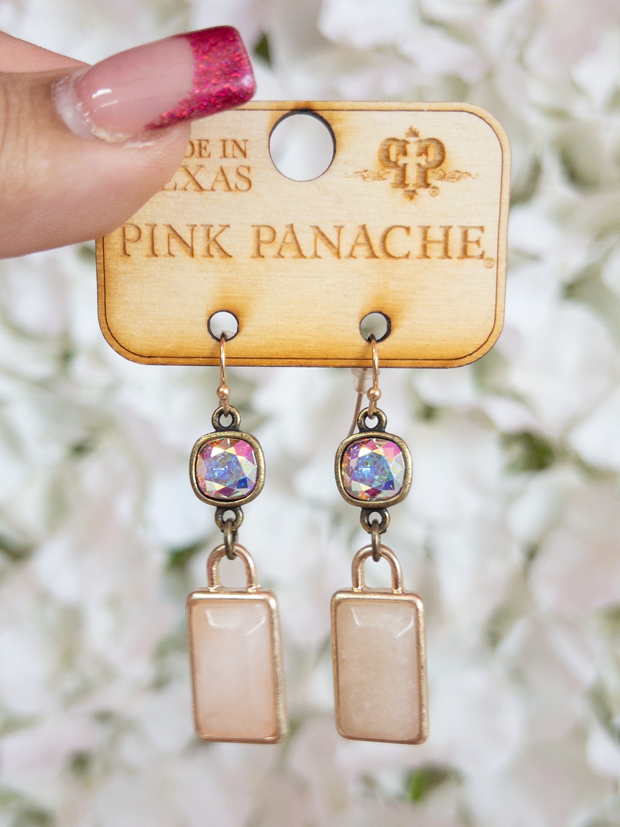 NEUTRAL DROP PINK PANACHE DANGLES