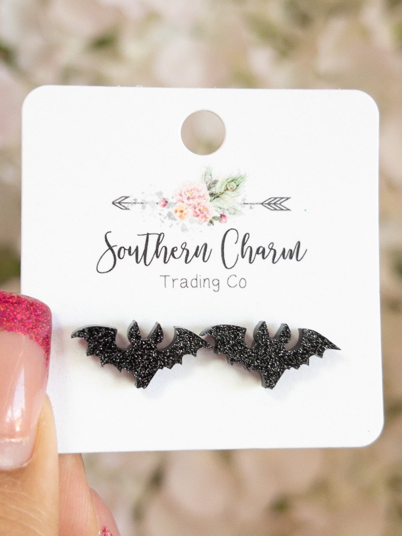 SOUTHERN CHARM GLITTER BAT STUD