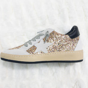 VINTAGE HAVANA KRISTEN GREY/GOLD MIX SNEAKERS