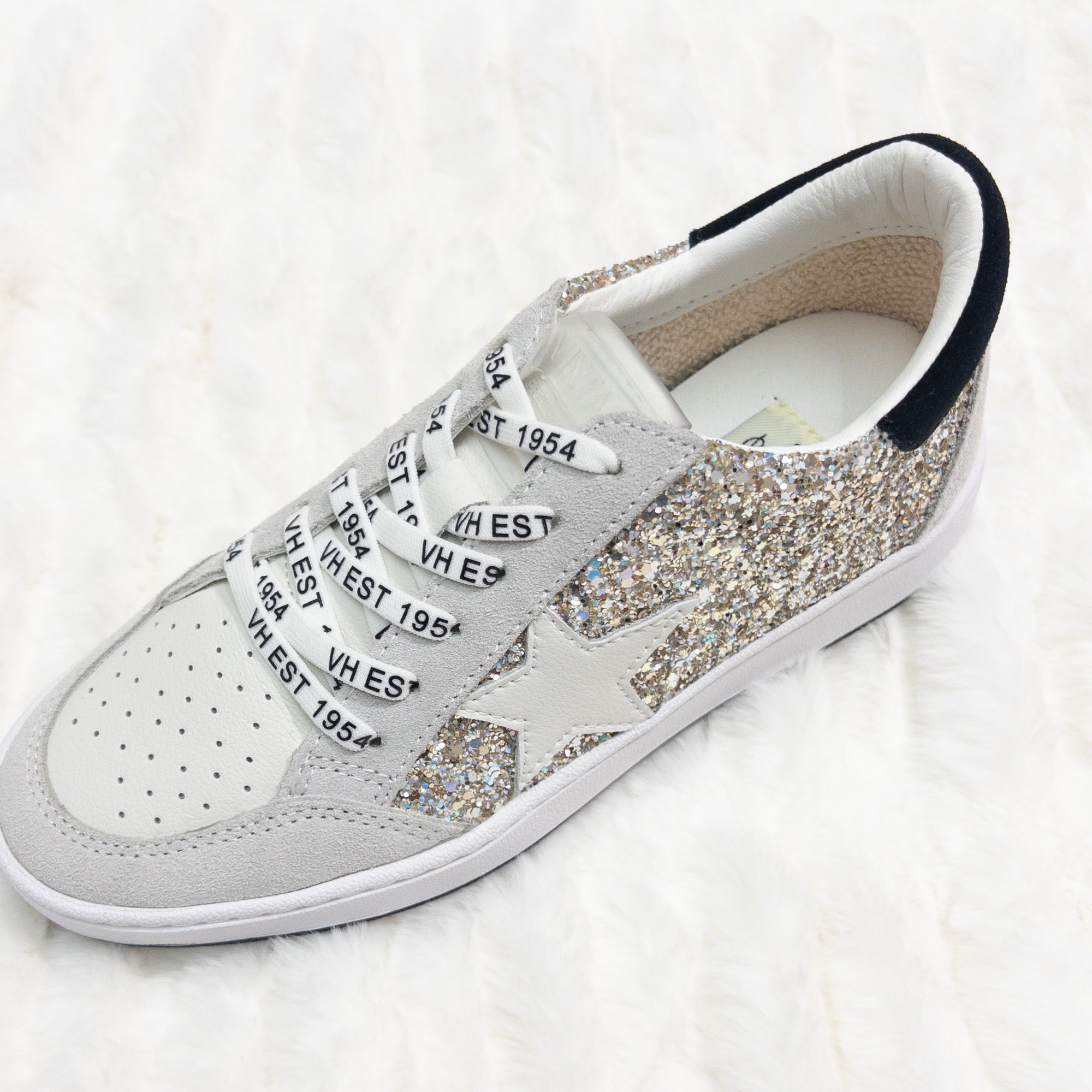 VINTAGE HAVANA KRISTEN GLITTER STAR SNEAKERS