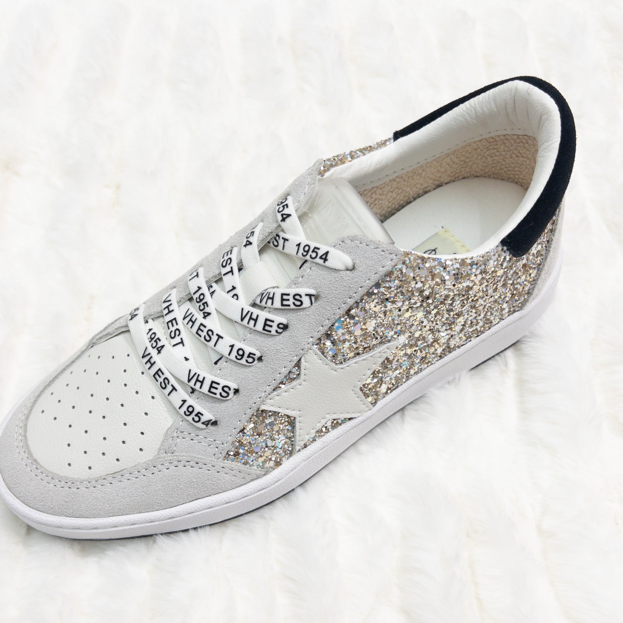 Kristen Grey Glitter Sneaker 11