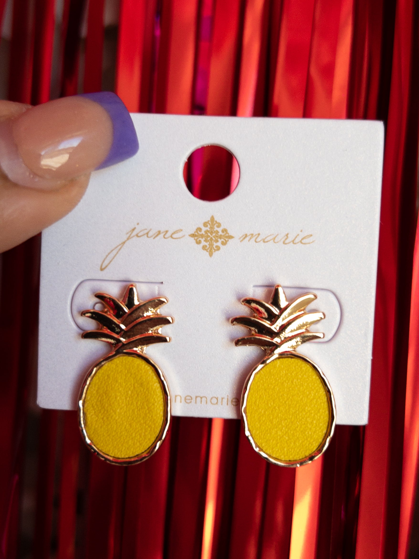 JANE MARIE LARGE STUD PINEAPPLE