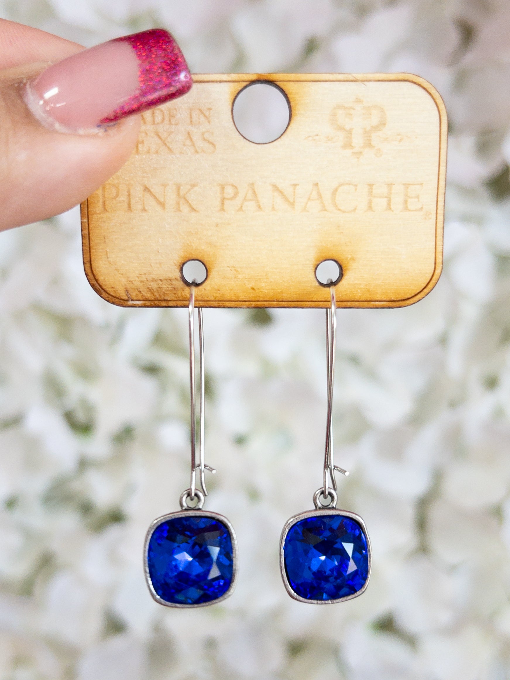 ROYAL BLUE CLASSIC PINK PANACHE DANGLES