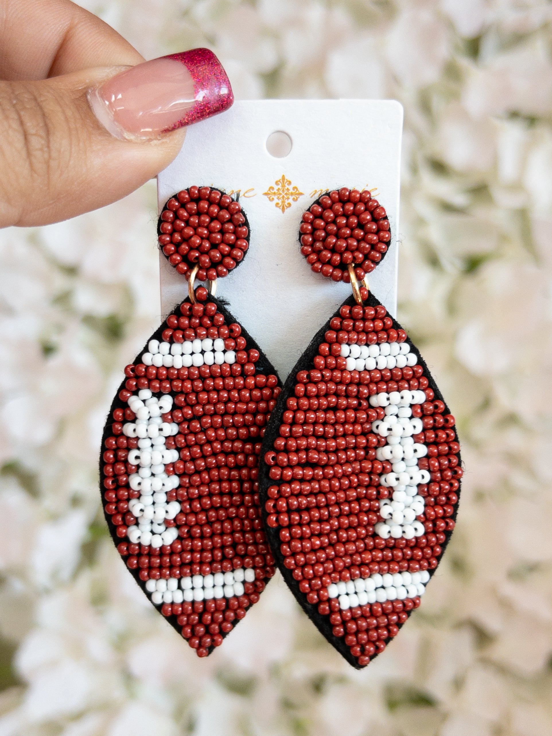 BEADED FOOTBALL JANE MARIE DANGLES