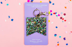 CONFETTI BANNER KEYCHAIN