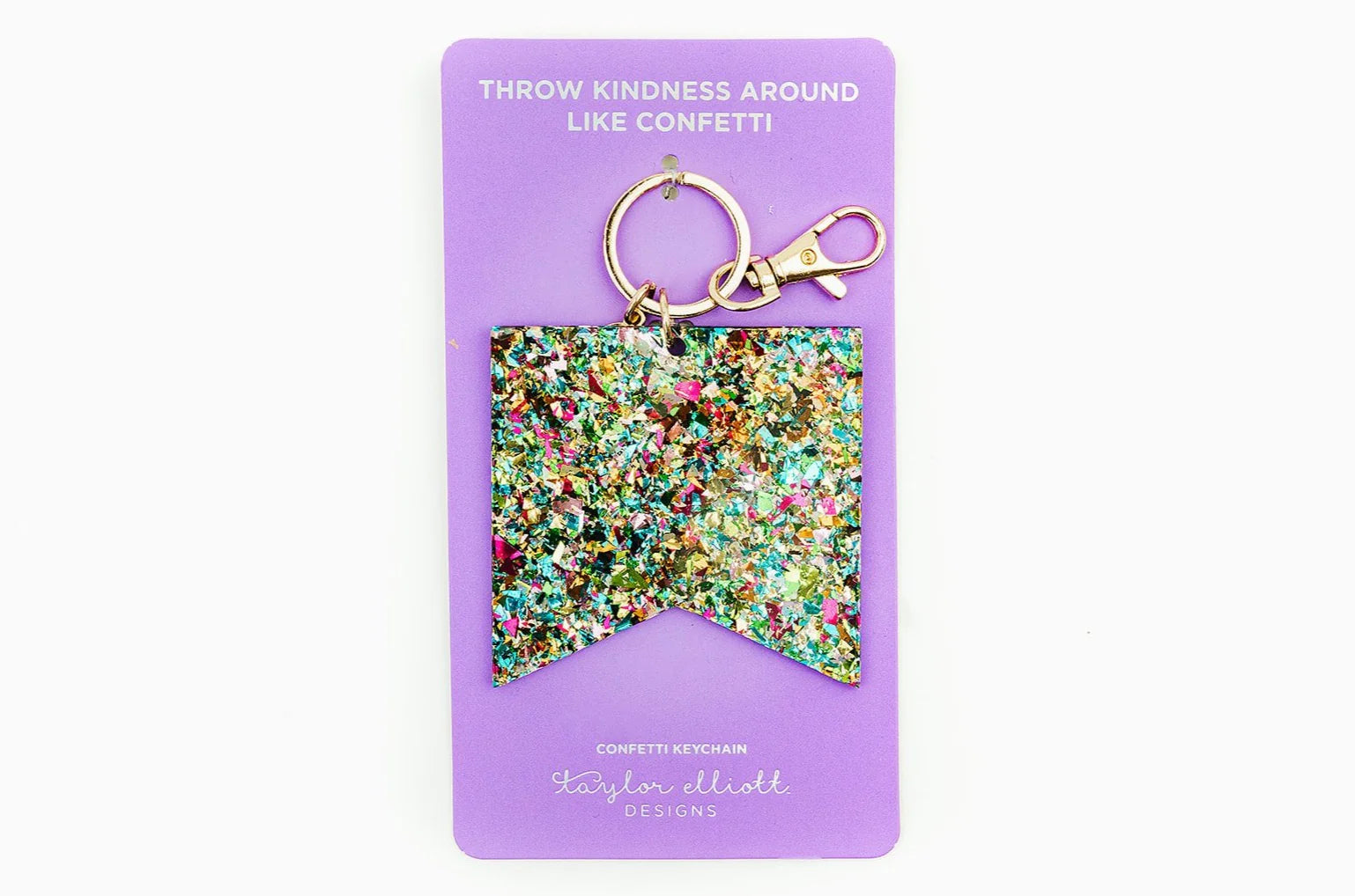 CONFETTI BANNER KEYCHAIN