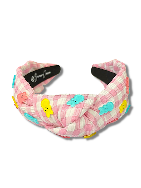 Brianna Cannon Adult Size Pink Gingham Peeps Headband