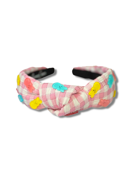 Brianna Cannon Child Size Pink Gingham Peeps Headband