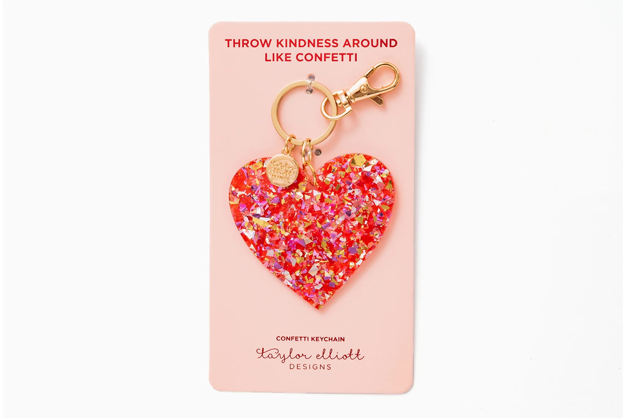 HEART CONFETTI KEYCHAIN