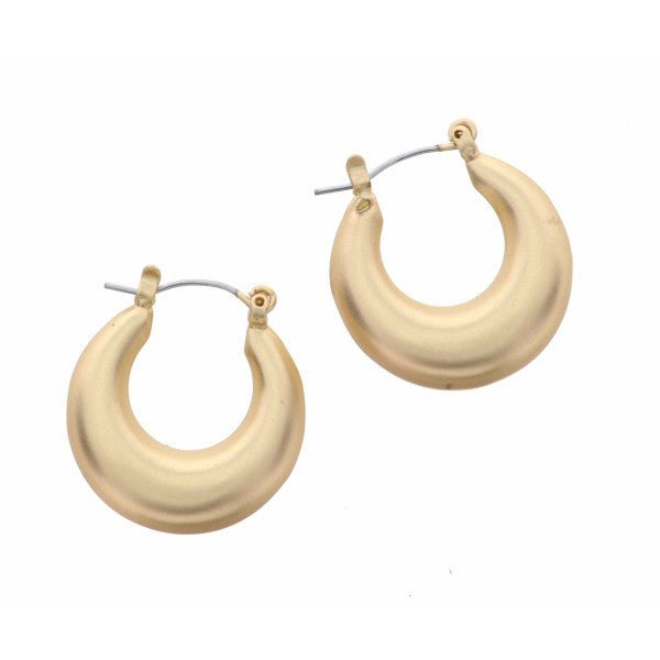 JANE MARIE THICK SMOOTH GOLD HOOP