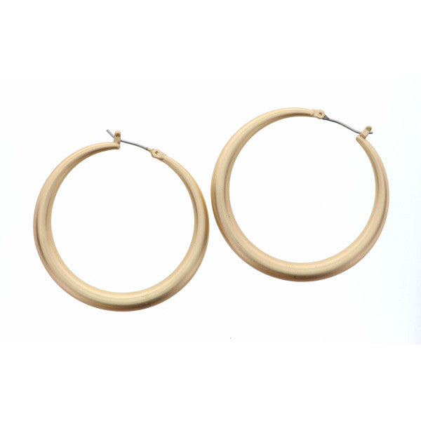 JANE MARIE SMOOTH GOLD HOOPS