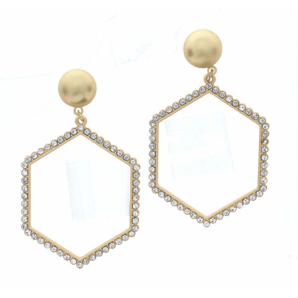 JANE MARIE GOLD CIRCLE HEXAGON