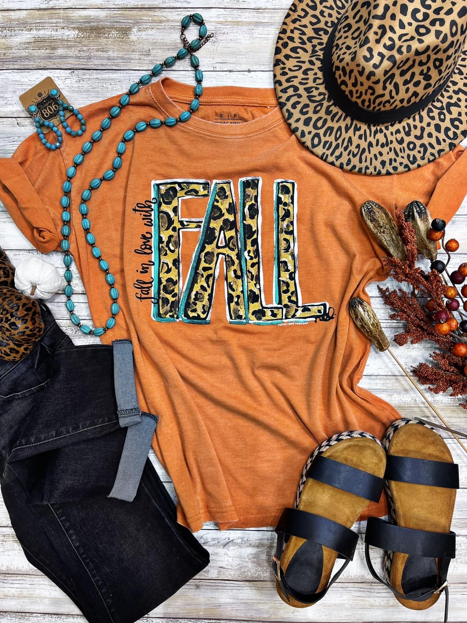 CALLIE ANN STELTER LEOPARD FALL TEE