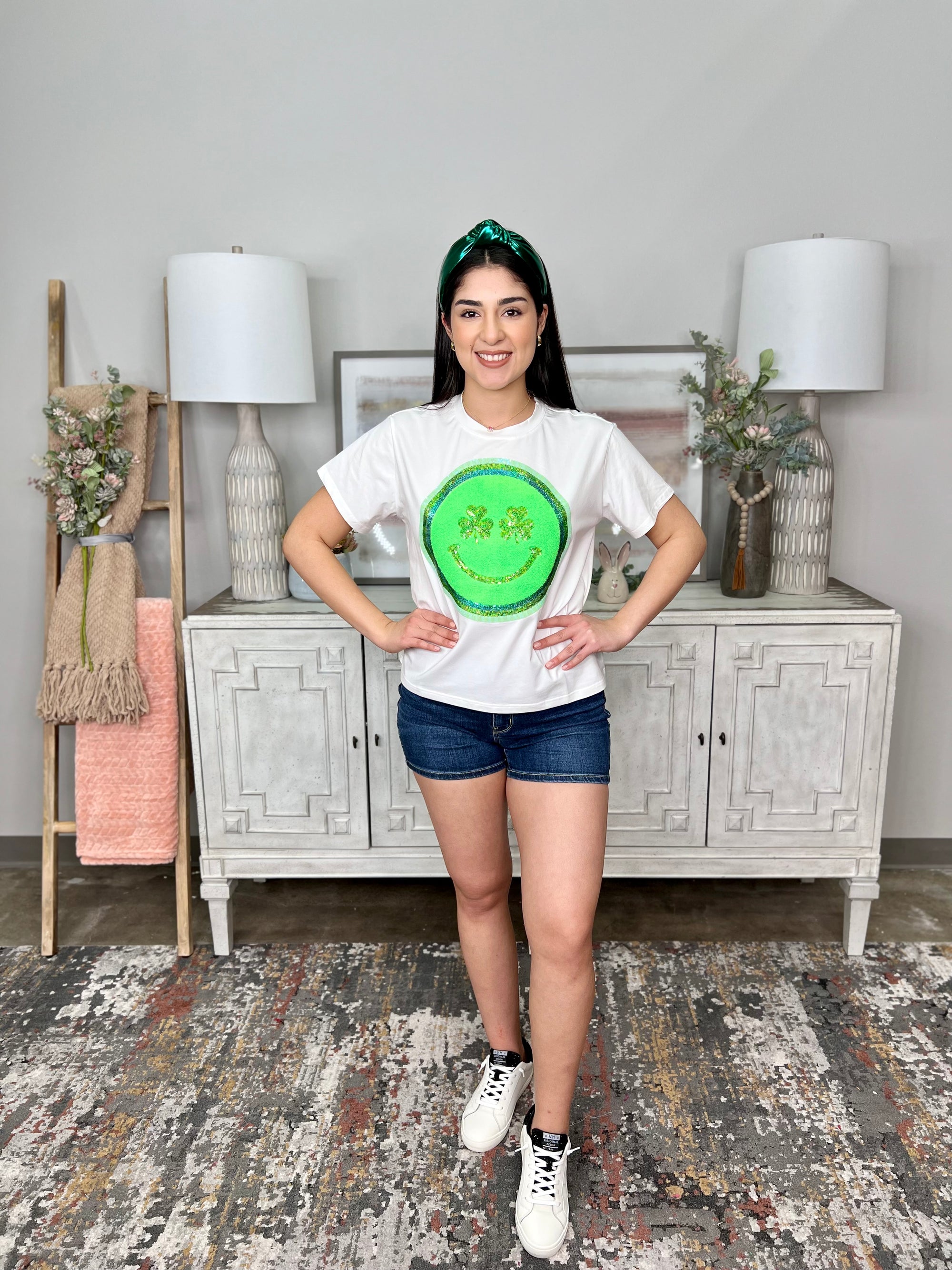 Queen Of Sparkle Shamrock Tee