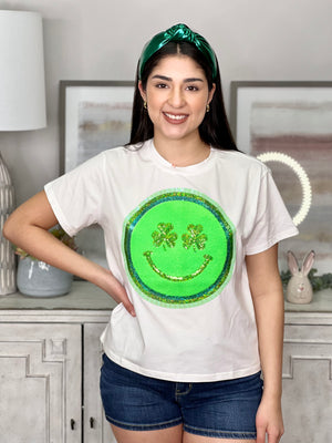 Queen Of Sparkle Shamrock Tee