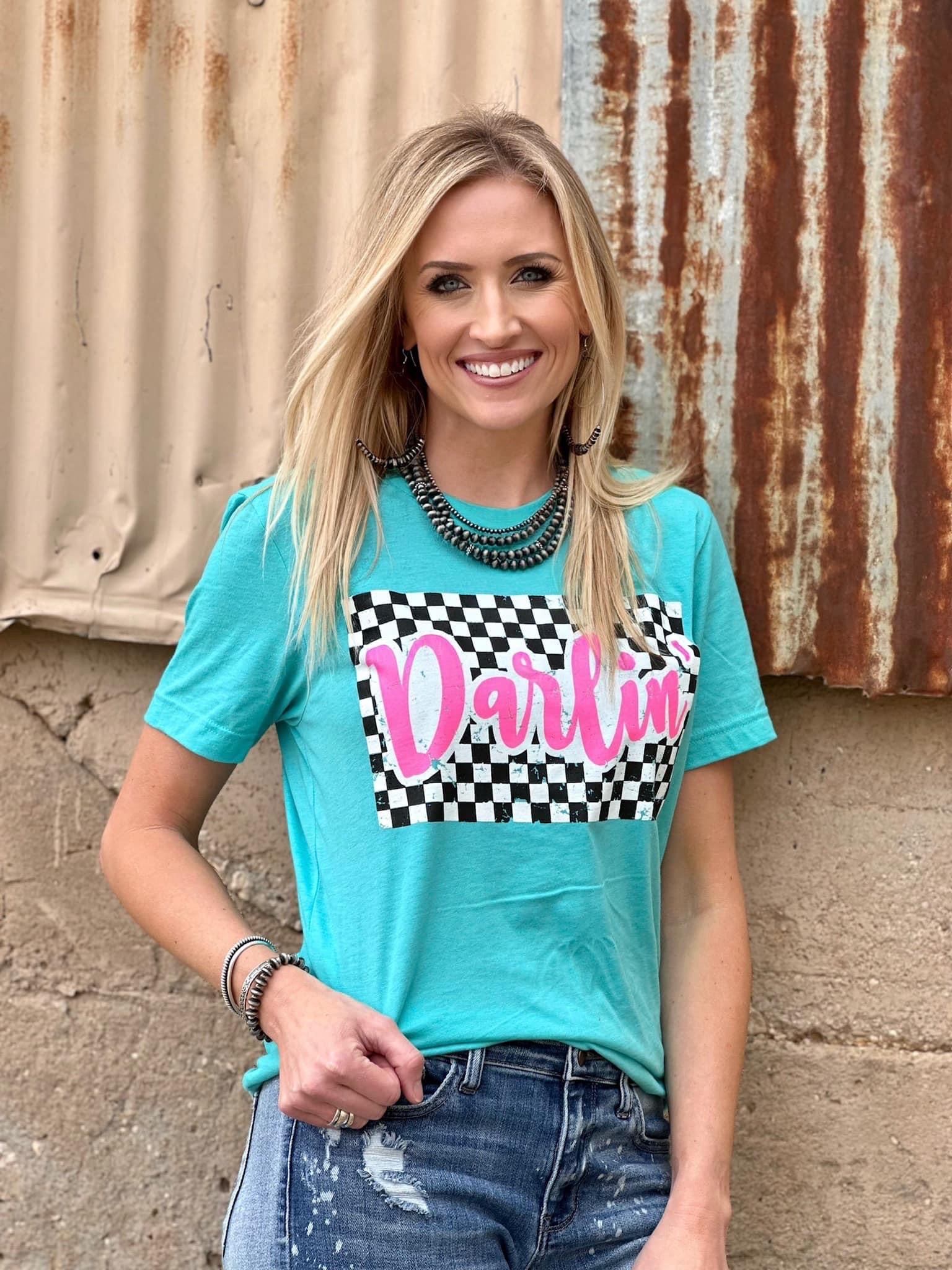 DARLIN CHECKERED BOX TEE