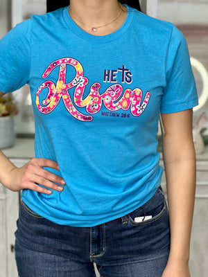 HE IS RISEN SCRIPT TEE