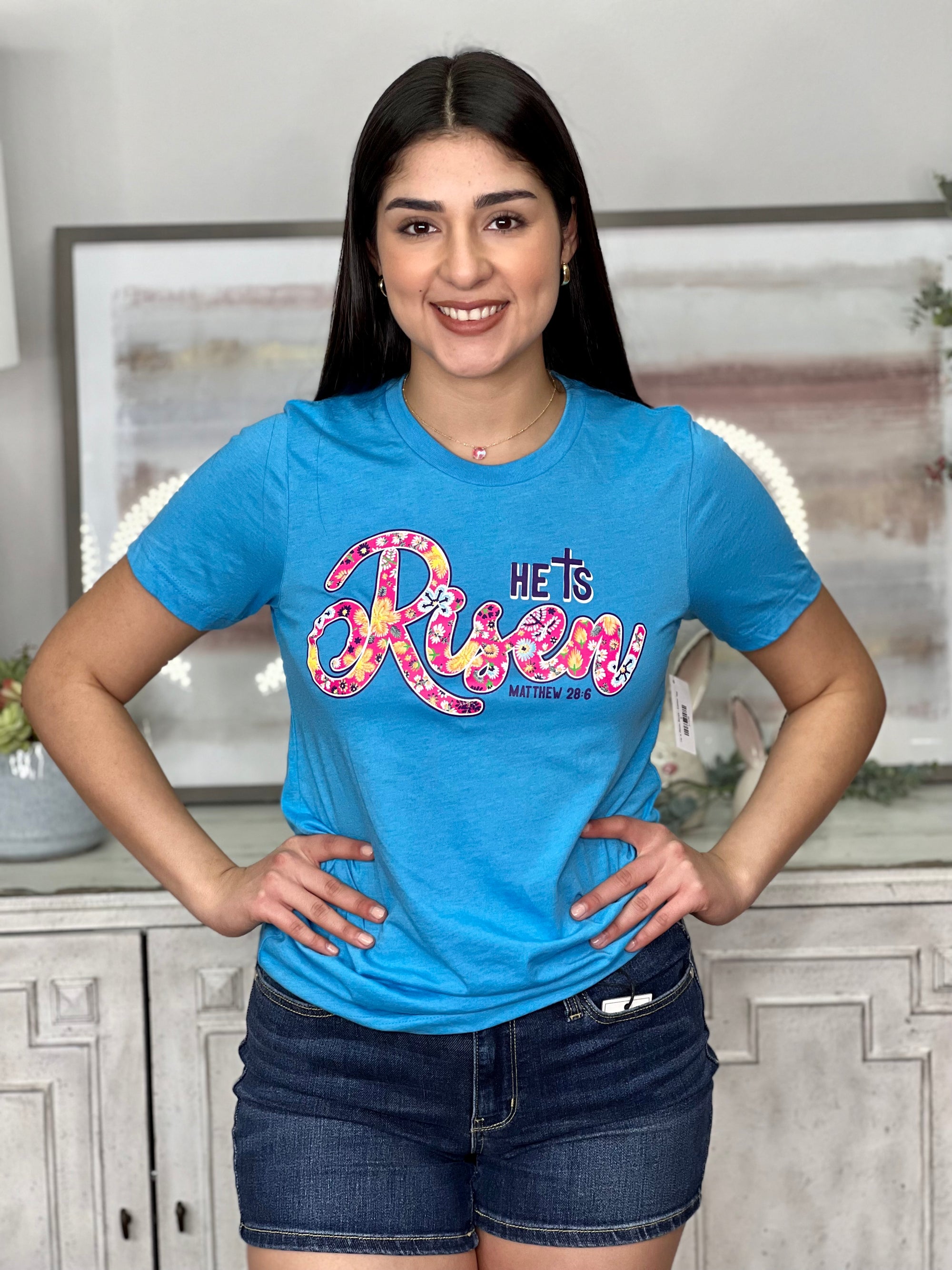 HE IS RISEN SCRIPT TEE