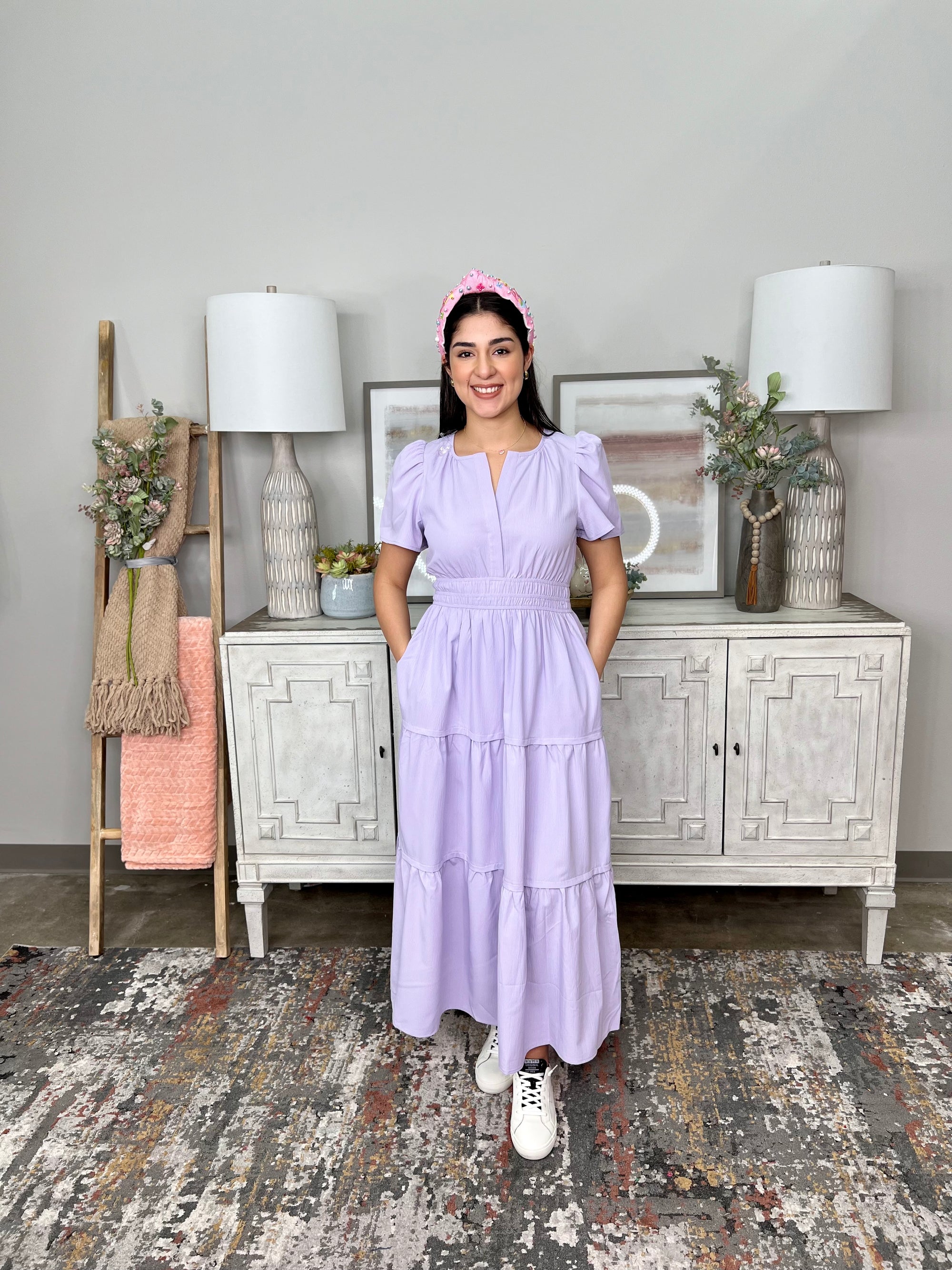 CECE LAVENDER DRESS