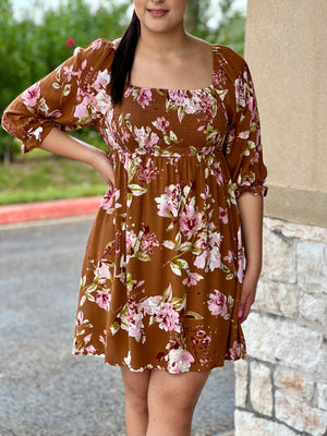 FALL FLORAL DRESS