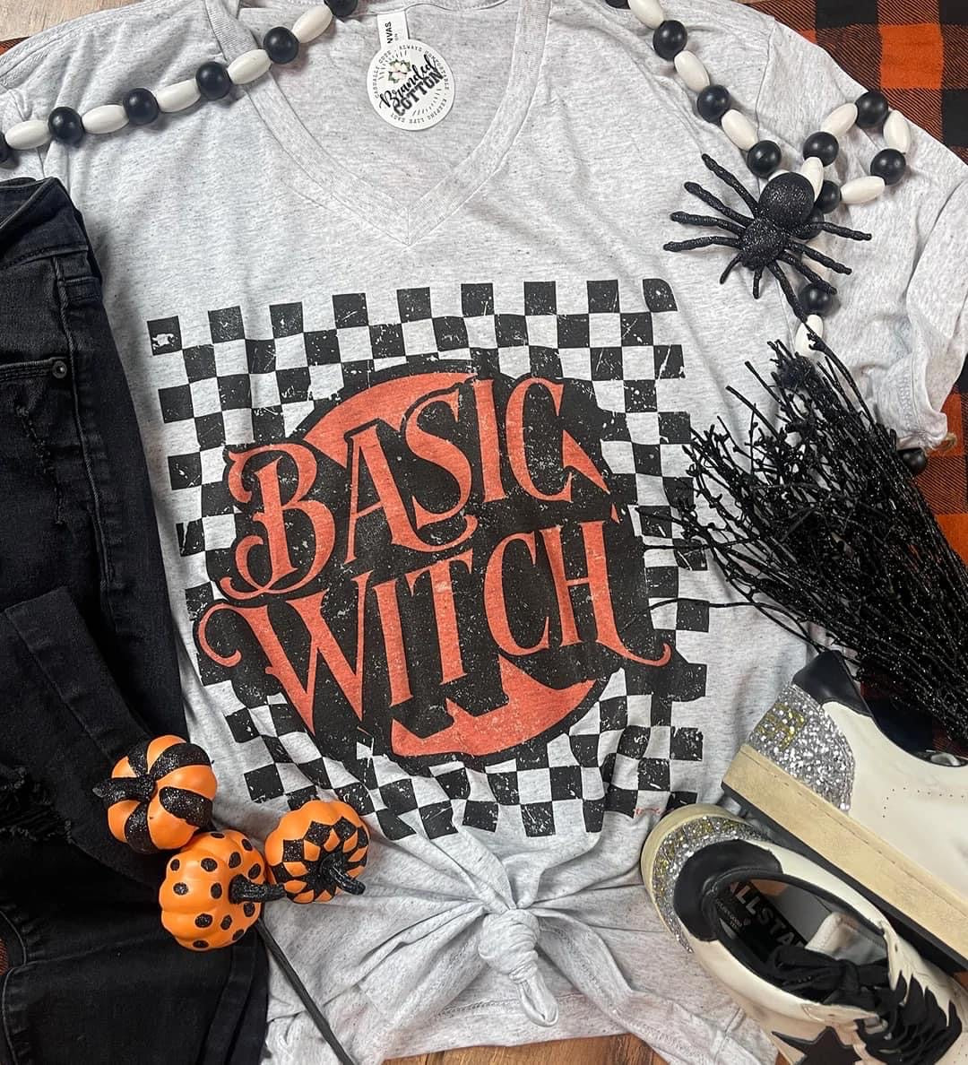 BASIC WITCH V NECK TEE