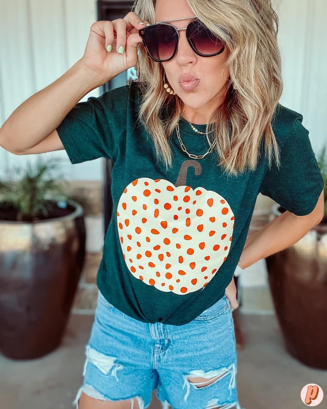 SPOTTED PUMPKIN TEE