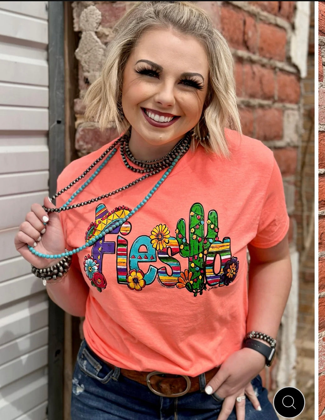 CORAL FIESTA COLORFUL SERAPE