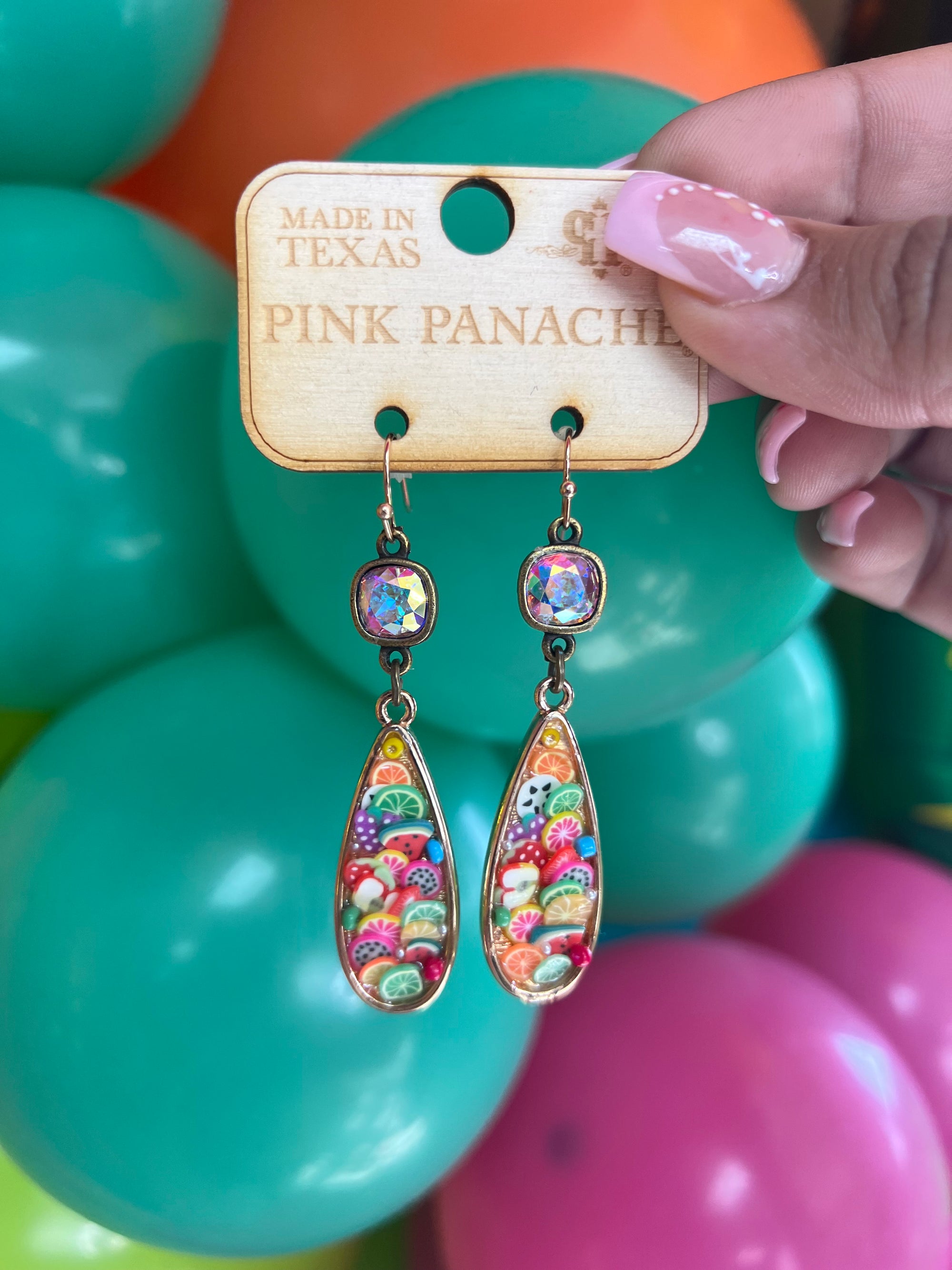 FRUIT SLICES PINK PANACHE DANGLES