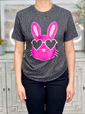 PINK BUNNY LEOPARD TEE