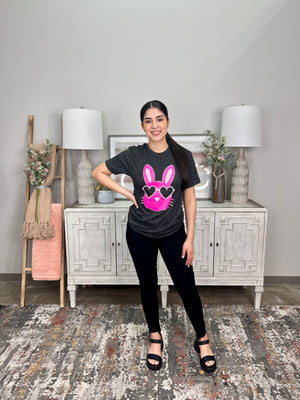 PINK BUNNY LEOPARD TEE