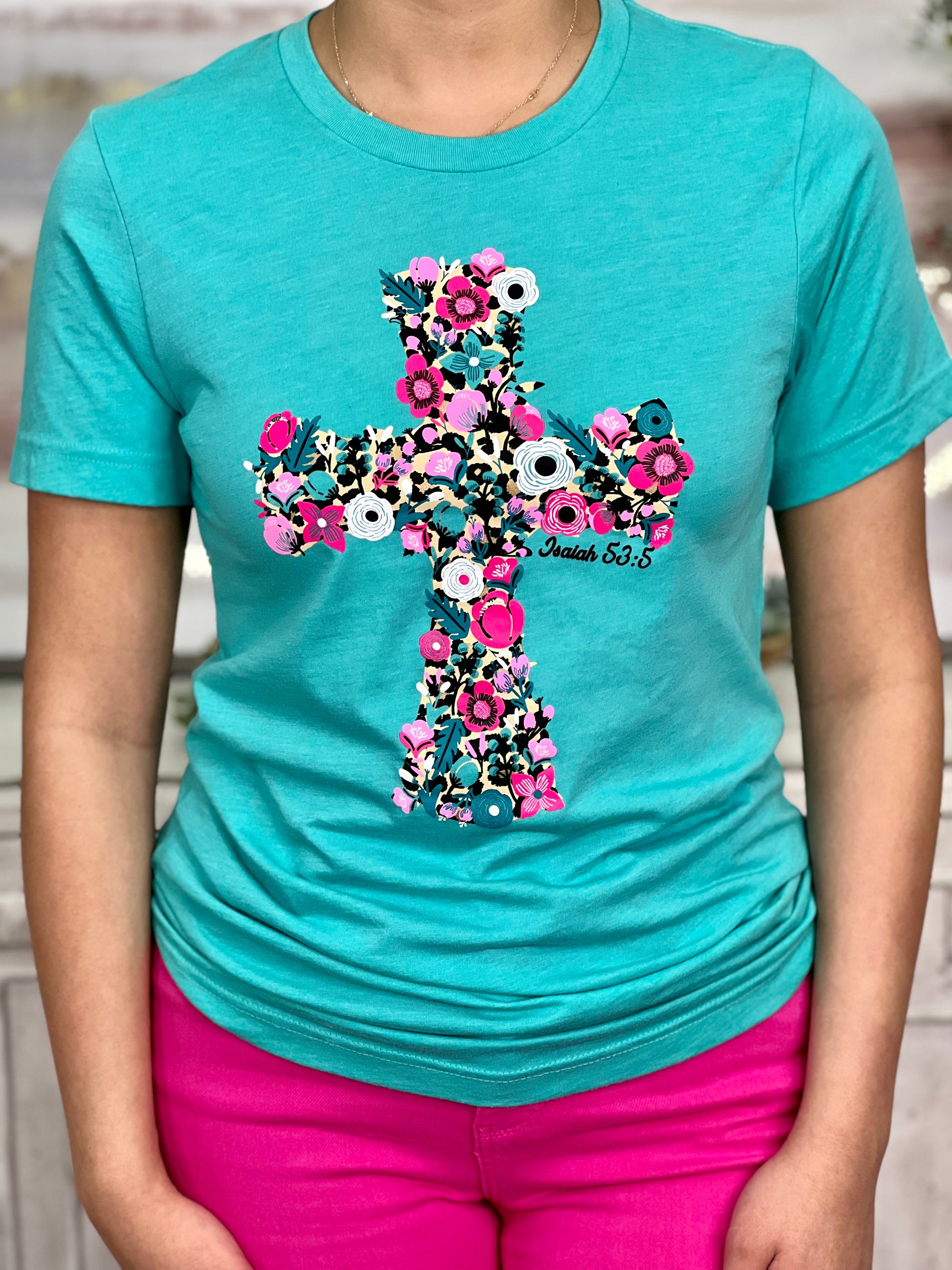 FLORAL CROSS ISAIAH TEE