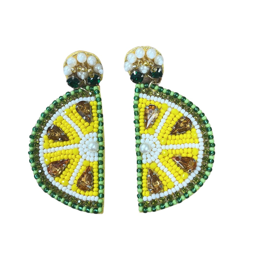 LEMON SLICES BEADED TREASURE JEWELS