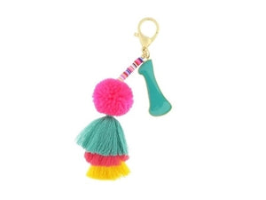 BUBBLE INITIAL KEYCHAIN COLORFUL JANE MARIE