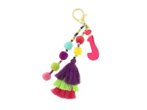 BUBBLE INITIAL KEYCHAIN COLORFUL JANE MARIE