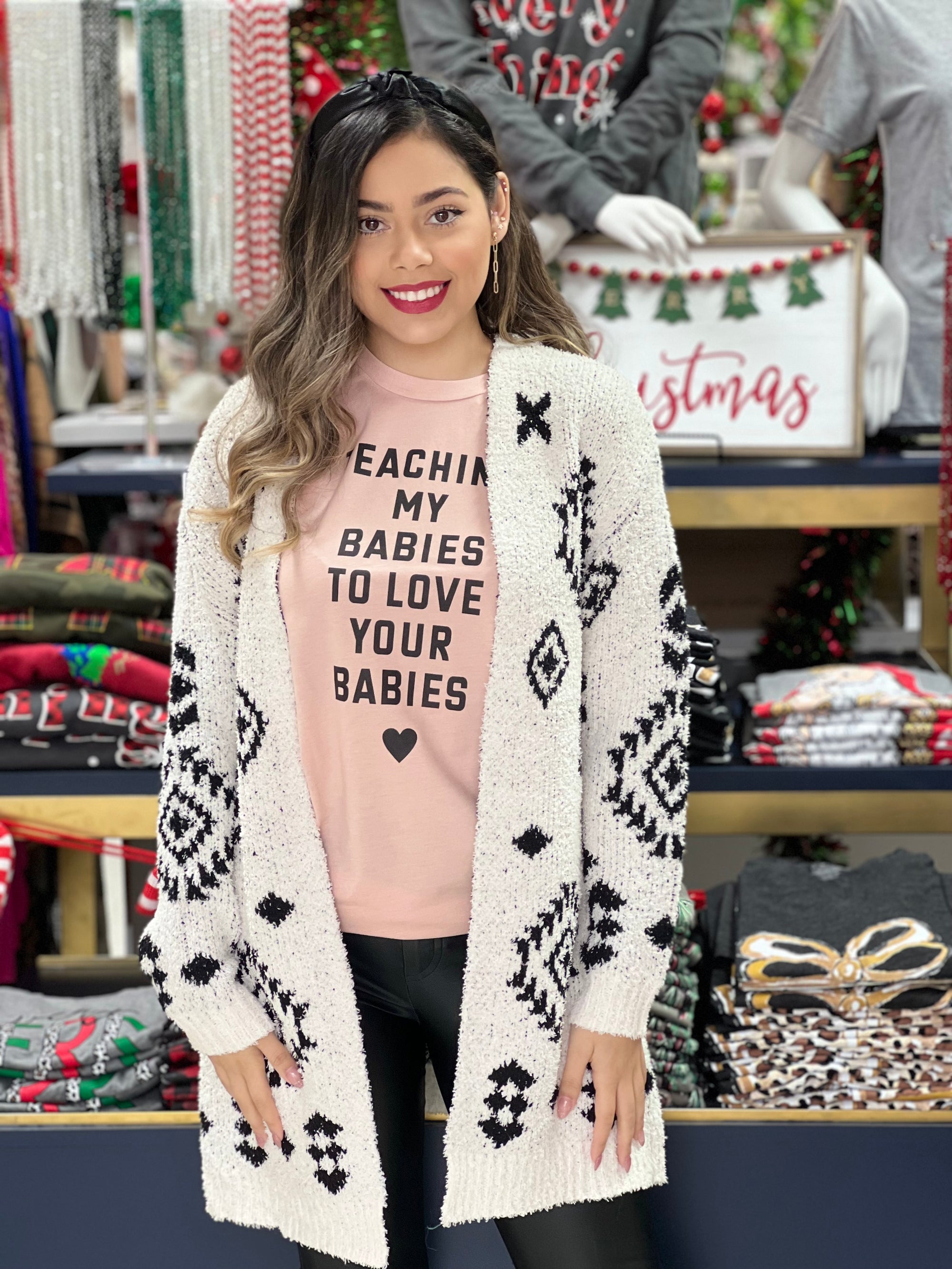 AZTEC FUZZY CARDIGAN